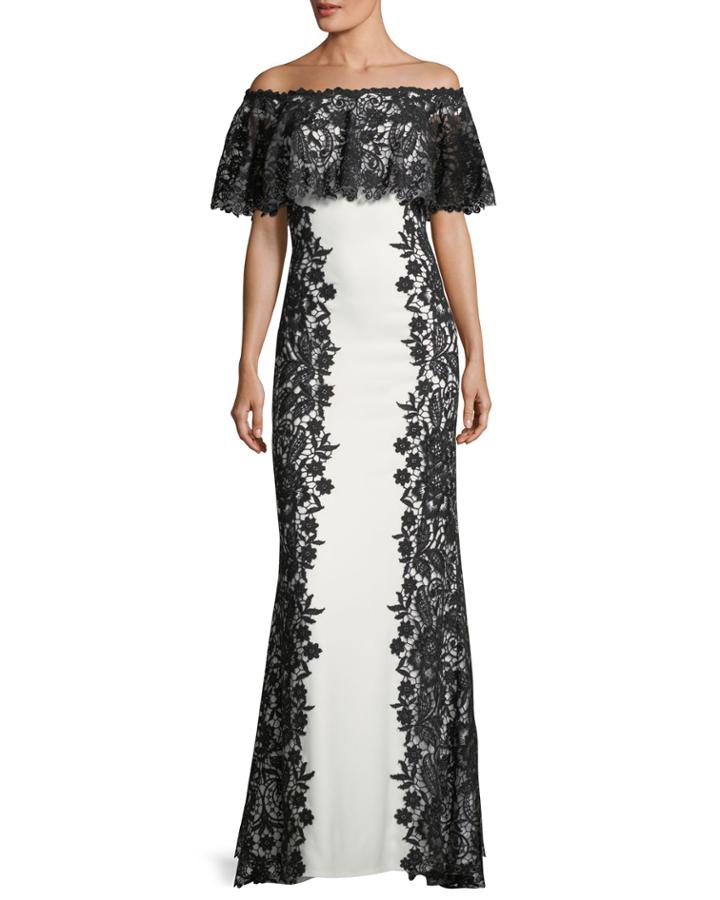 Off-shoulder Paneled