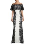 Off-shoulder Paneled