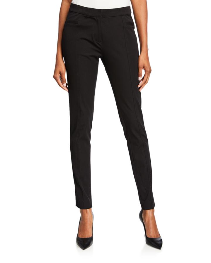 Skinny-leg Mid-rise Equestrian Pants