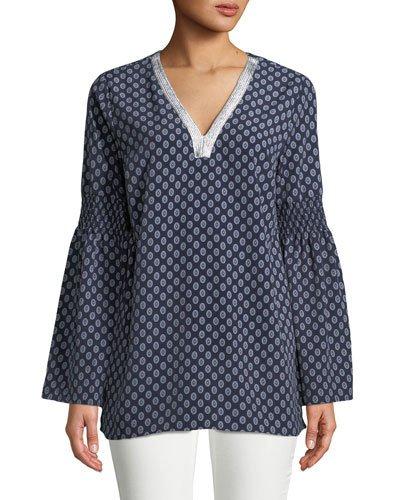 Medallion Bell-sleeve Tunic