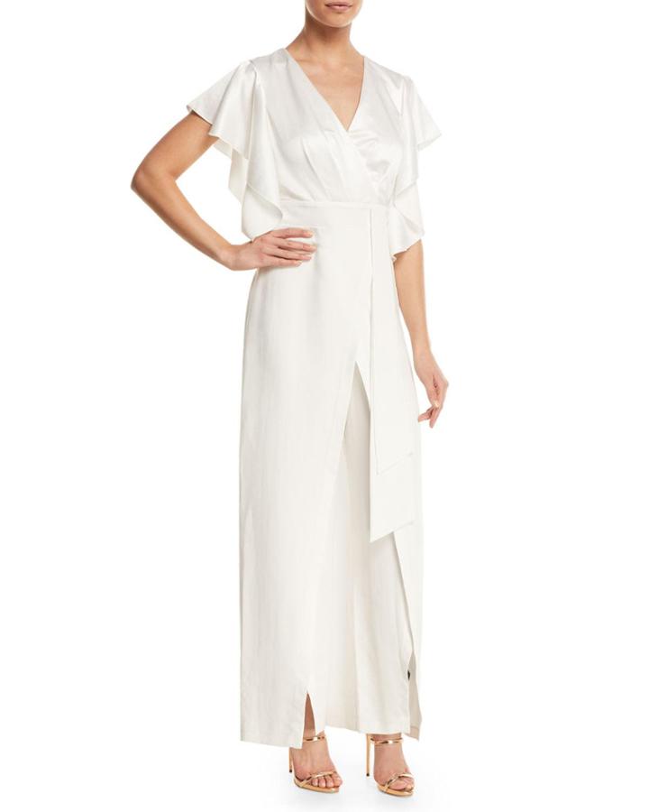 Ruffled-shoulder Jumpsuit