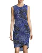 Floral-print Side-ruched Dress