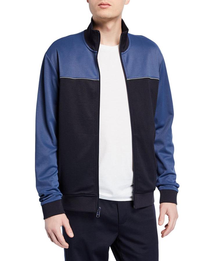 Men's Colorblock Zip-front Track Jacket