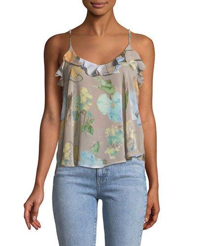 Penelope Floral Ruffle Tank