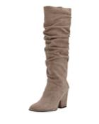 Smashing Slouchy Suede Knee Boots