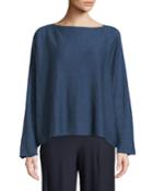 Round-neck Long-sleeve Slim Square Knit Top