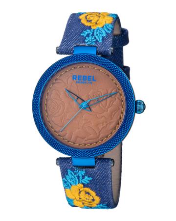 40mm Carroll Gardens Watch W/ Leather