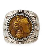 Wide Bronze Coin Ring,