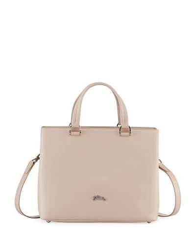Large Leather Compartmentalized Tote Bag