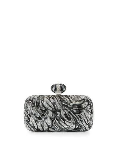 New Soap Dish Crystal Evening Clutch Bag, Silver Night/multi