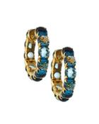 18k Lollipop&reg; Hoop Earrings In London Blue Topaz