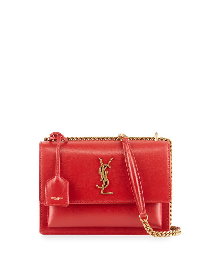 Monogram Ysl Sunset Medium Chain Crossbody Bag