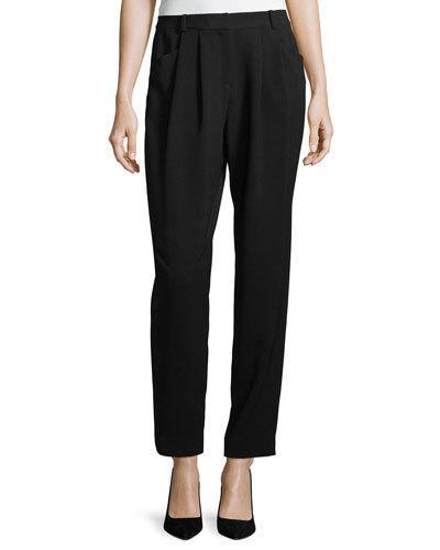 Double-pleat Ankle Pants