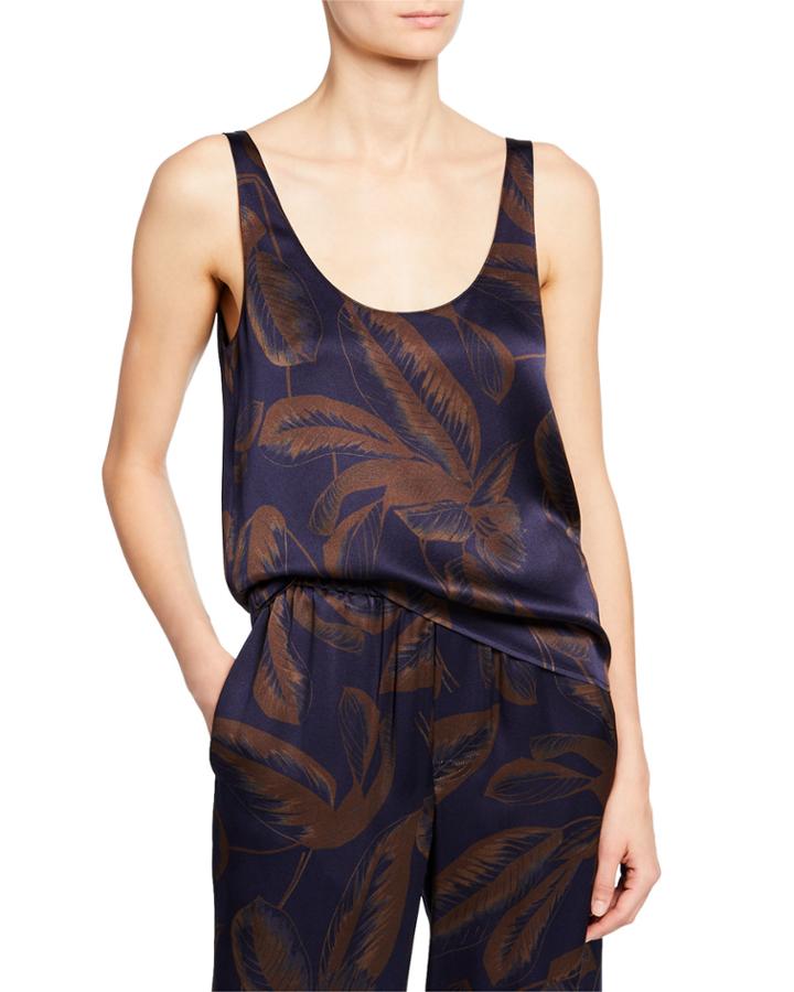 Palm Leaf Scoop-neck