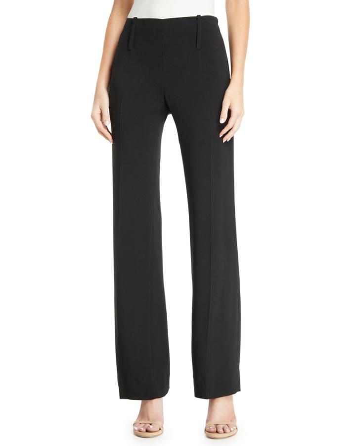 Straight-leg Flat-front Pants