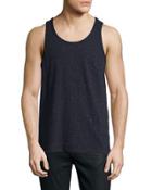 Speckled Jersey Tank Top, Navy