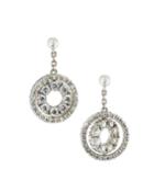 18k White Gold Double-sided Diamond & Sapphire Earrings