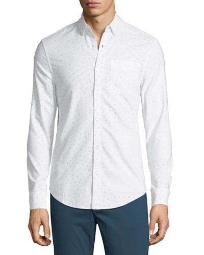 Paisley-print Oxford