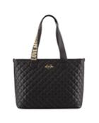 Quilted Logo-strap Shoulder Tote Bag