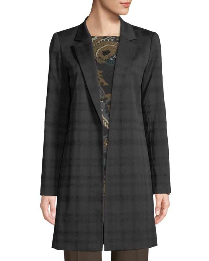 Mattia Plaid Crepe Jacket