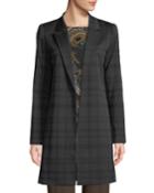 Mattia Plaid Crepe Jacket
