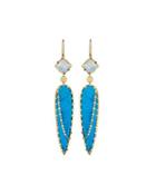 14k Bliss Spike Turquoise Drop Earrings