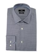 Men's Slim Fit Small-check Egyptian Cotton Dress