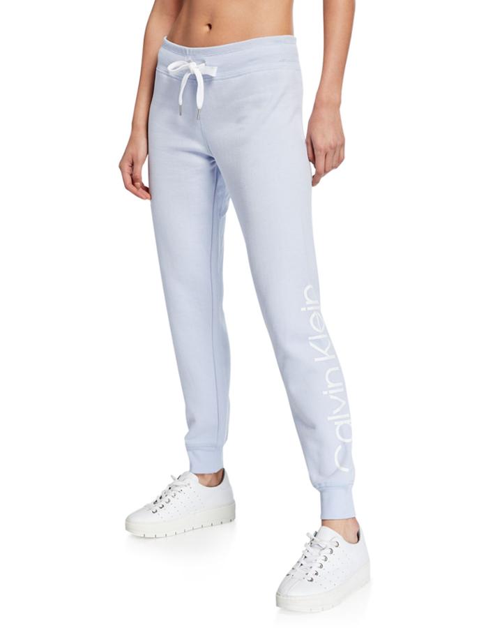 Ribbed Logo Fleece Joggers