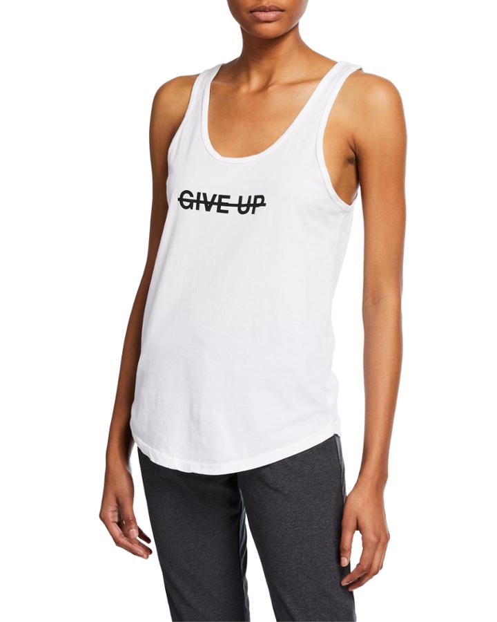 Don't Give Up Scoop-neck Tank