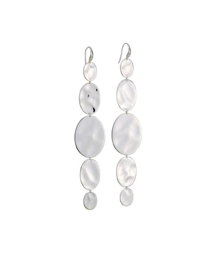 925 Classico Extra Long Linear Oval Earrings