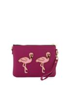 Flamingo Chain Clutch Bag, Pink