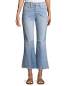 Le Panel Block Cropped Flare-leg Jeans