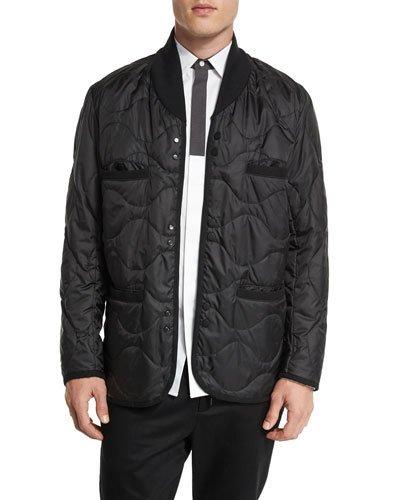 Quilted Snap-front Jacket