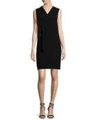 Hardy V-neck Ruffle Dress, Black