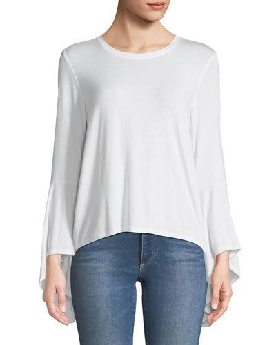 High-low Bell-sleeve Tee