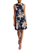 Floral Print Fit-and-flare Dress