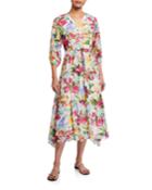 Floral Chiffon Drawstring