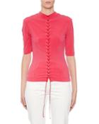 Lace-up Rashguard-style Top