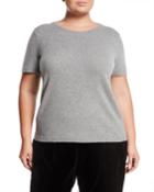 Cashmere Short-sleeve Chain-trim Sweater,