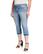 Plus Size Dayla Wide-cuff Released-hem Capri Jeans