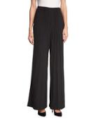 High-waist Pintuck-front Pants, Black
