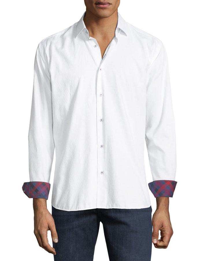 Shaped-fit Floral Jacquard