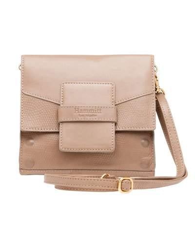 Colt Embossed Leather Crossbody Bag, Brown