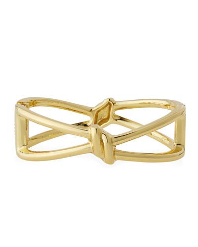 Golden Knot Hinged Bracelet