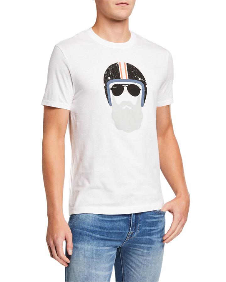 Men's Biker Beard Specs Graphic T-shirt