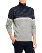 Men's Turtleneck Colorblock