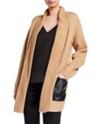 Cardigan With Faux-leather Pockets