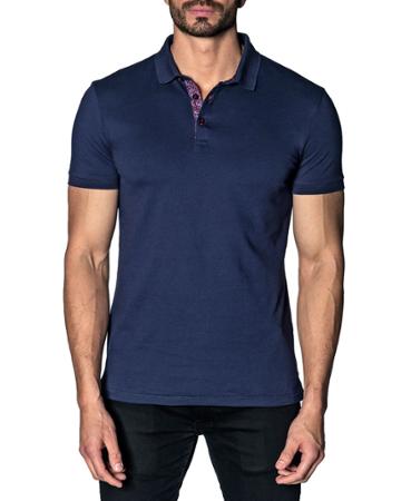 Semi-fitted Abstract-revers Pique Polo