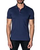 Semi-fitted Abstract-revers Pique Polo