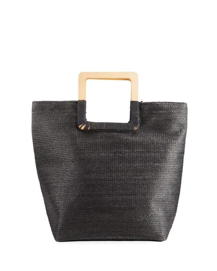 Large Wooden Top Handle Bag